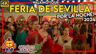 FERIA DE SEVILLA 2024 | NOCHE | 4K UHD | Walking Virtual Tour Spain