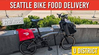I Tried DoorDashing on a Brompton Folding Bike in Seattle - 20 Minute Ride w/ Commentary