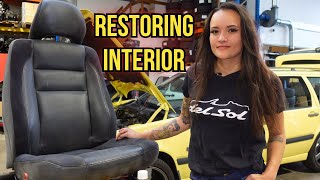 DIY interior restoration: bringing old leather seats back to life!