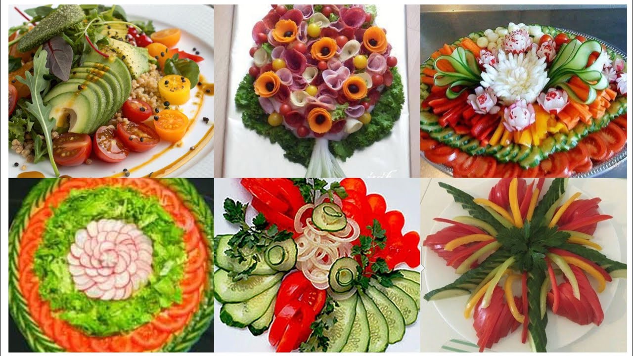 The most beautiful salad decorations ideas/tasty salad design