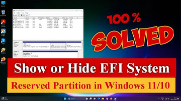 How to Show or Hide EFI System Reserved Partition in Windows 11/10 [100% Solved] #gpt #uefi #efi