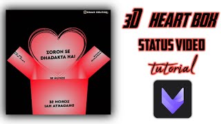 How To Create 3D Heart Box Lyrics Status Video || Status Video Kaise Banaye || Kumar Creation screenshot 1