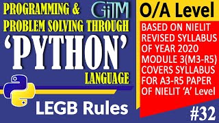 #32 Chapter - 8 LEGB Rules in Python | O Level | A Level | GIITM