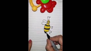 Honey bee drawingshortsviralyoutubeshorts