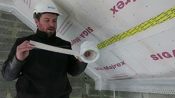 Joining vapour control layer to solid wall construction - SIGA Fentrim 20 50/85