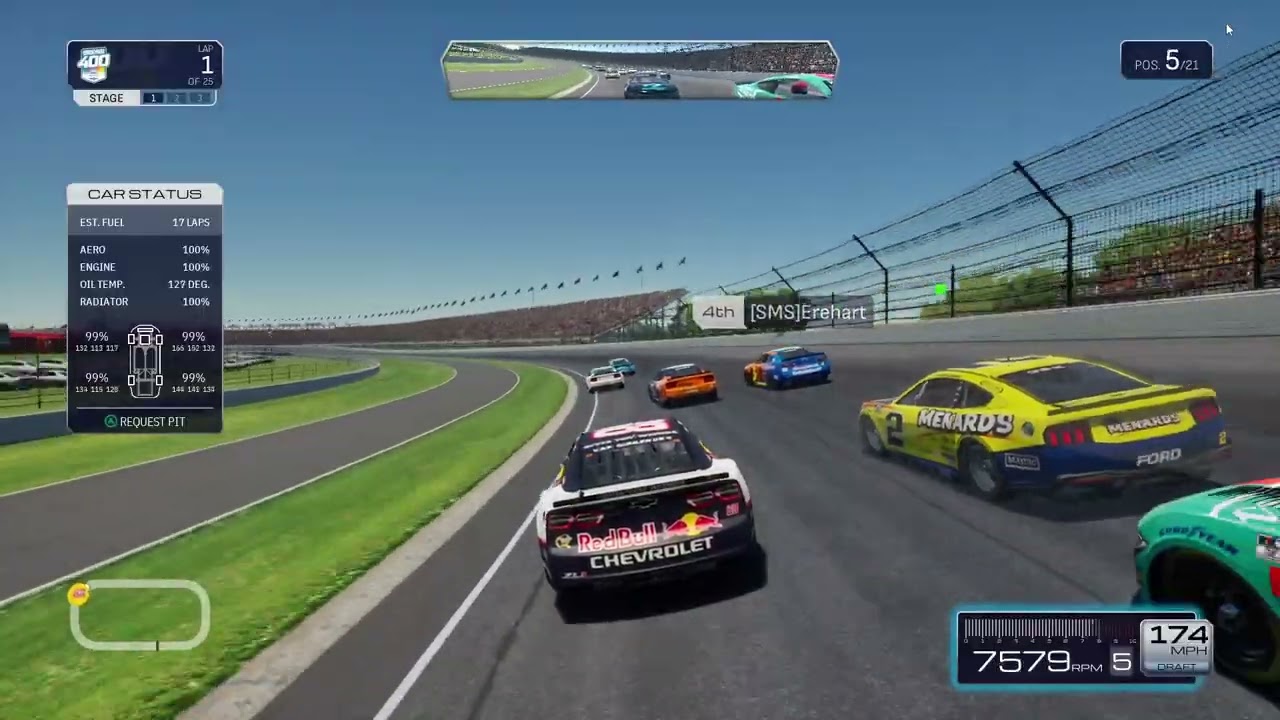 NASCAR 25 League Race: NoName Cup @ Indy (7 of 11)