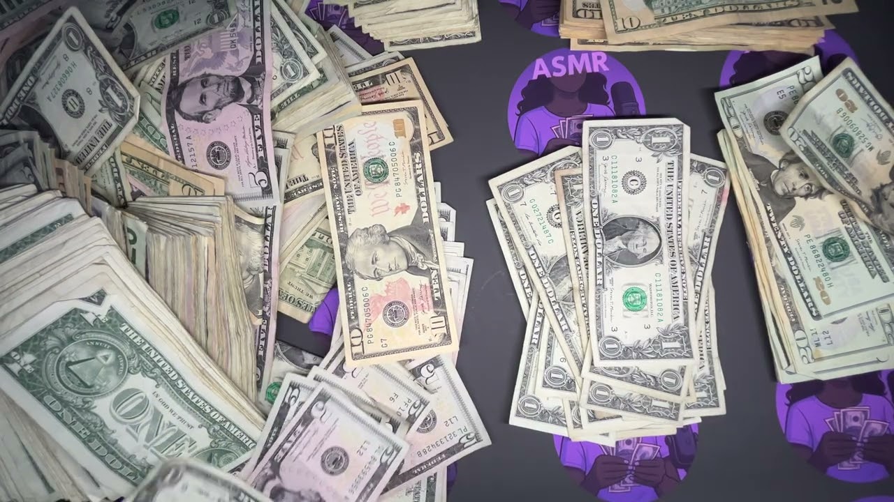 💵 Counting Mixed Bills with City Sounds | Real Cash ASMR (No Talking)