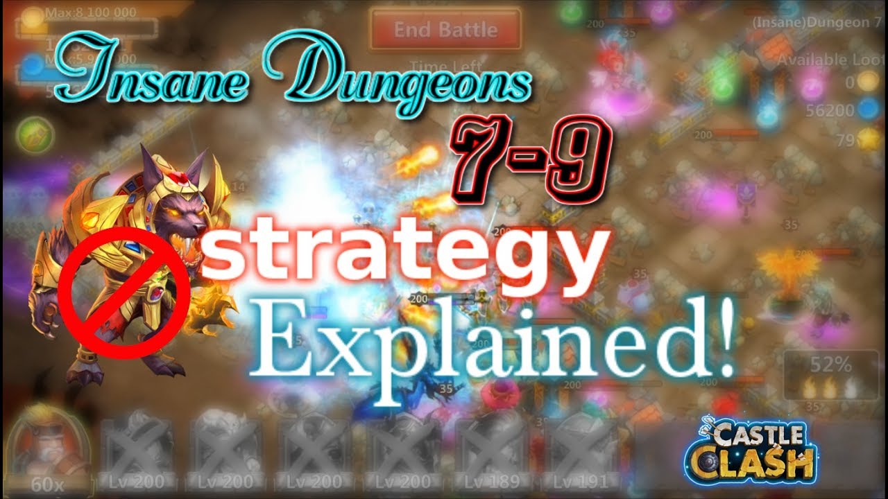 Castle Clash Insane Dungeon 7-9 Strategy Explained