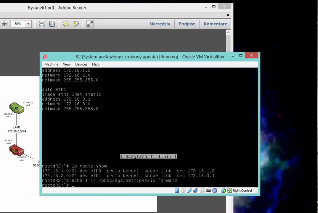 Zastosowanie Programu Ip Route Debian tworzenie Tablicy Routingu