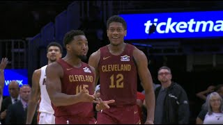 Donavan Mitchell with the ABSURD turn around fade away 3 to tie the game with 0.4 seconds remaining