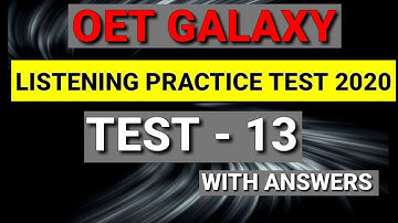 Updated Oet 2.0 listening sample test - 13