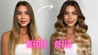 Wedding hairstyle for long hair  HOLLYWOOD WAVES (with extensions)