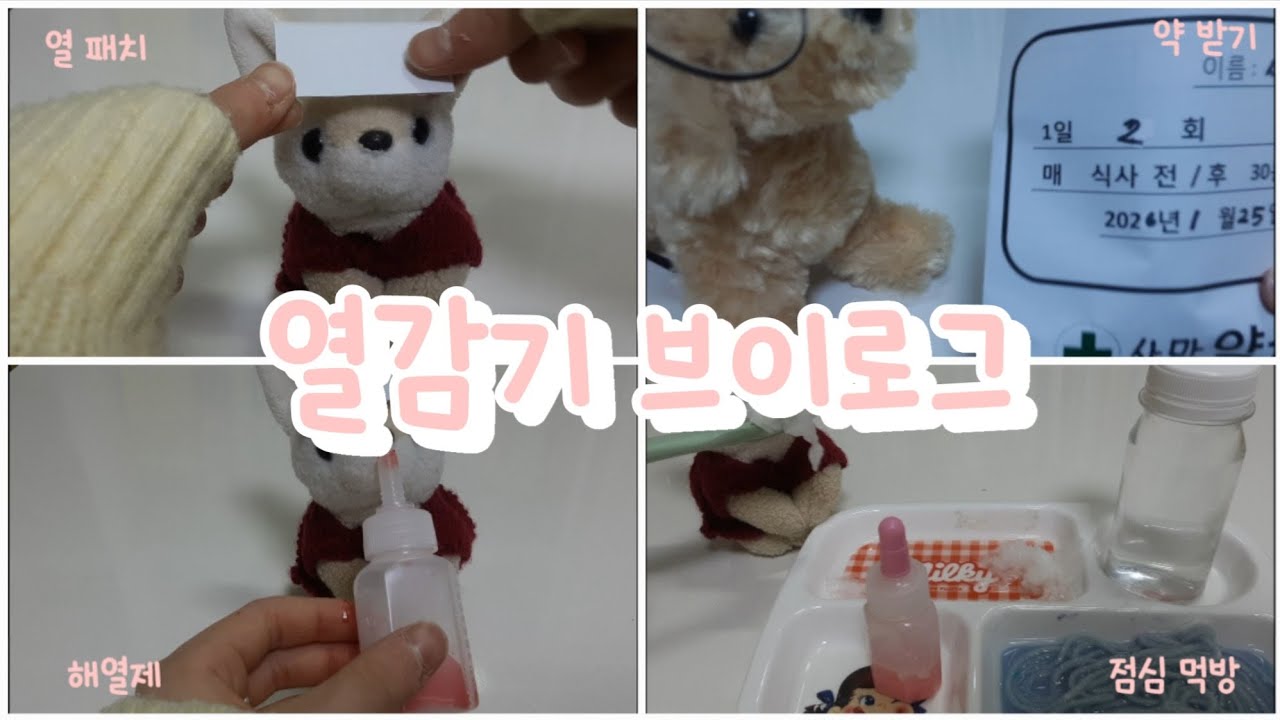 사막이에 열감기 브이로그 | 케어하기 | 아픔 | 나는사막