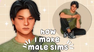 how i create my male sims🧍tips   cc links  | the sims 4