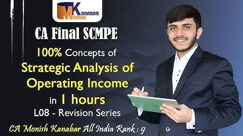 Strategic Analysis of Operating Income | CA Final SCMPE | L08 Revision Series | CA Monish Kanabar