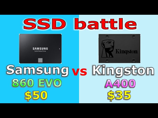 Samsung SSD 860 EVO vs Kingston SSD A400 Windows boot times games load times and file copy