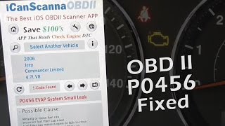 p0456 engine dodge caravan code evap leak check system very emission evaporative repair