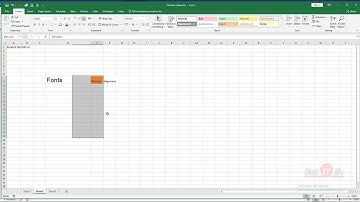 MS Excel - Fonts, Fill color and alignment tutorial by "Best IT Life"