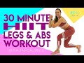 30 Minute HIIT Legs and Abs Workout 🔥Burn 340 Calories! 🔥 Day 50/90