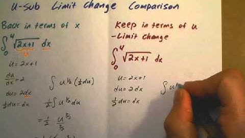 Section 4.5 Integration with substituion Limit Switch intro