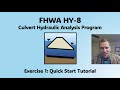 FHWA HY 8 Exercise 1 Quick Start Tutorial FHWA HY 8 Exercise 1 Quick Start Tutorial
