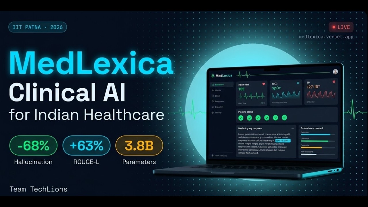 MedLexica -Clinical AI for Indian Healthcare | Team TechLions IIT Patna | Build With KodeMaster.ai