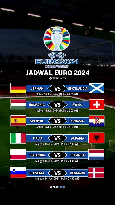 Jadwal Euro 2024 - Jadwal Piala Eropa 2024 #jadwaleuro2024 #jadwalpialaeropa2024