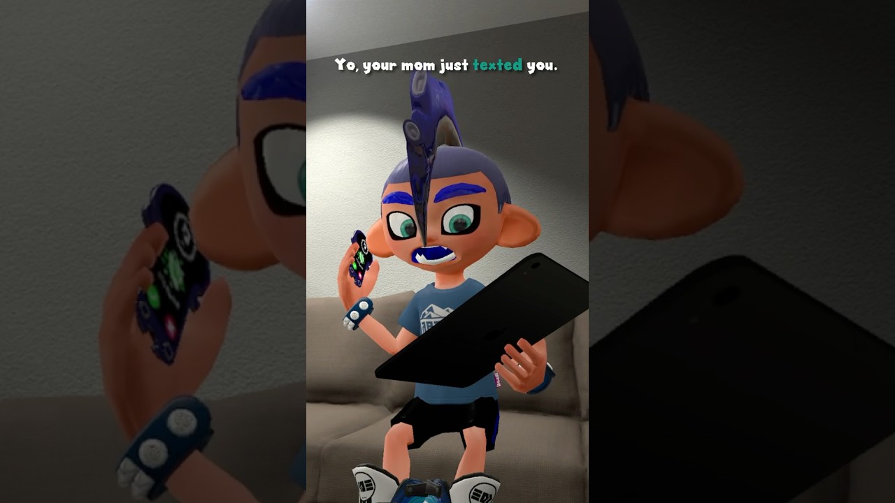 "Yo, Your mom just texted you" #shorts #gmod #animation #splatoon #smg4 #angelebenr #memes
