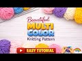 Beautiful multicolour knitting pattern for baby sweater| cap | cardigan &amp; socks