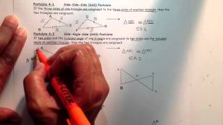 4-2 SSS & SAS Postulates - Part 1