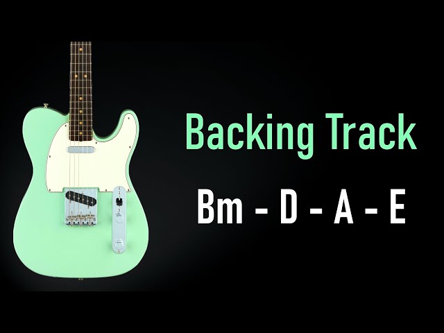 Rock Pop BACKING TRACK Bm Dorian | Bm D A E | 95 BPM | Guitar Backing Track
