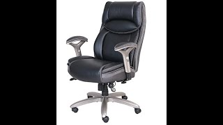 Unboxing Serta Smart Layers Jennings Super Task Big and Tall Chair, Black/Slate