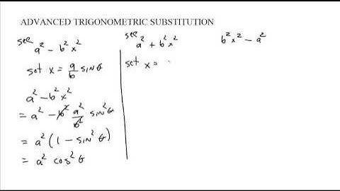 advanced trigonometric substitution
