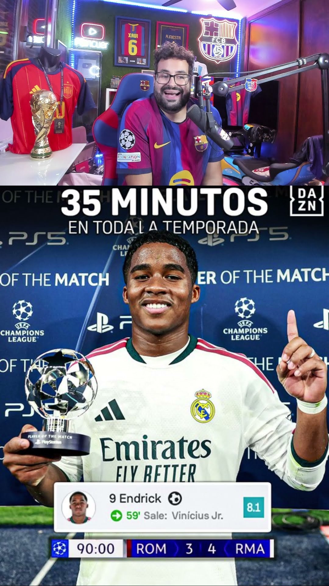 Endrick MVP del partido #endrick #mvp #mancuer #realmadrid #championsleague   #shortvideo