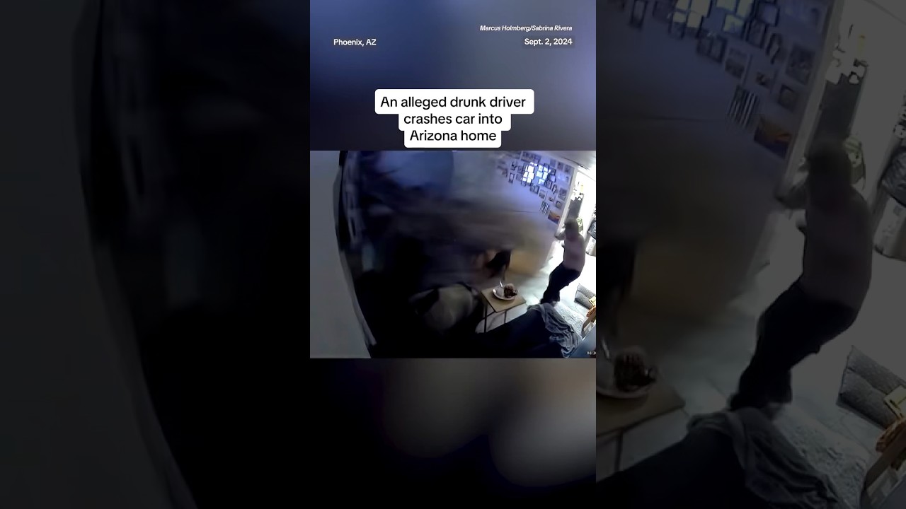WATCH: Alleged drunk driver crashes car into Arizona home