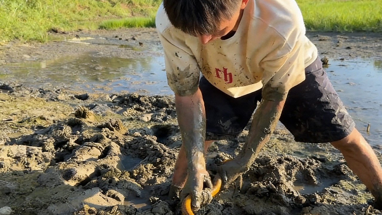 這次抓鱔魚意義非凡，過癮又幫了大爺的大忙#大熱門