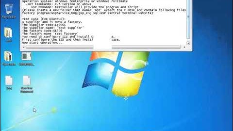IIS configuration and create database
