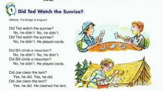 English time 4 Unit 1 Song Did Ted watch the sunrise 🌅