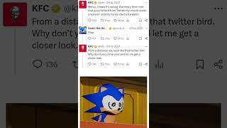 KFC is… HUNGRY… @Gojirawars03 Thx for the help broski! #sonic #kfc #twitter #skit #voiceacting