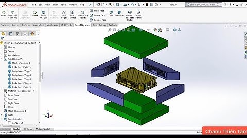 Tách khuôn giỏ nhựa trong Solidworks