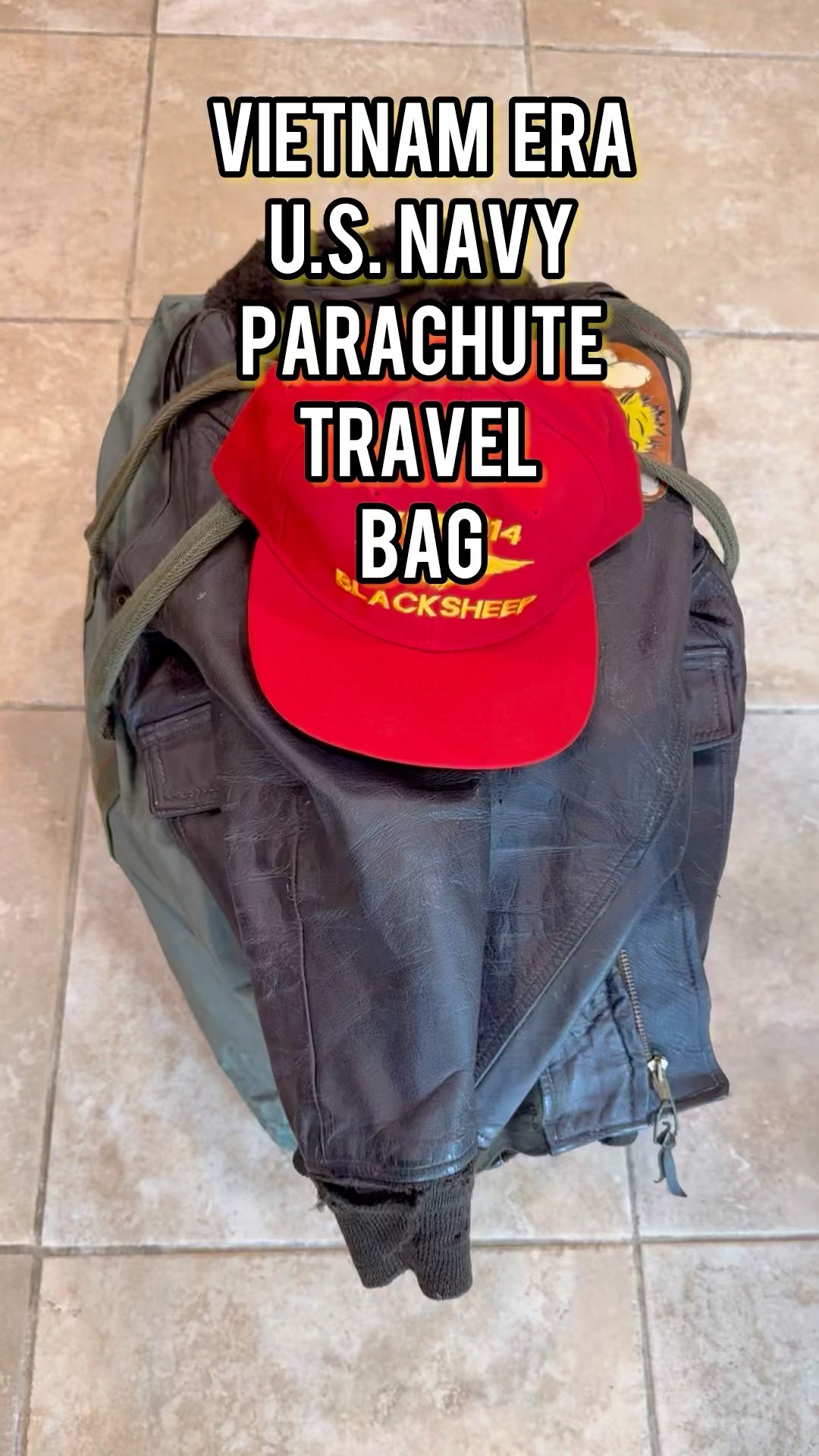 Vietnam Era U.S. Navy Parachute Bag #militaryeverything