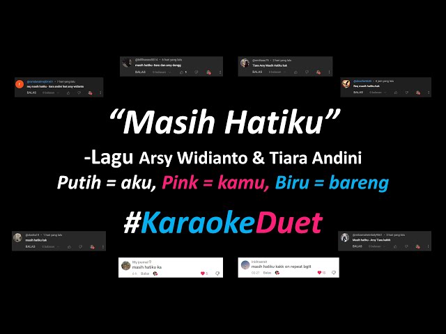 Arsy Widianto, Tiara Andini - Masih Hatiku (Karaoke Duet Version) | Part Cowok Only | Cover class=