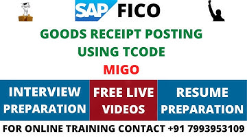 FI TO MM INTEGRATION IN SAP, GOODS RECEIPT POSITNG USING MIGO, BEST SAP FICO TRAINING