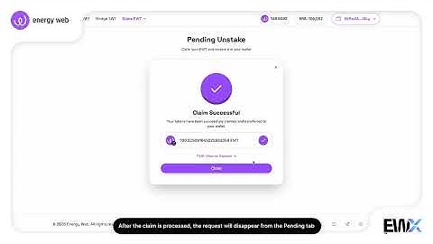 Energy Web Liquid Staking - Claim Unstake Tutorial