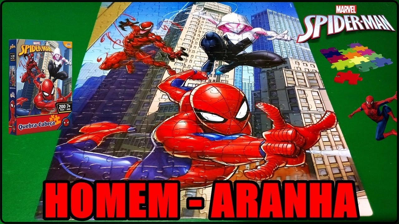 Jogo Quebra Cabeça Disney 20p Homem Aranha Montando Numeros