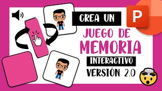 💥 JUEGO DE MEMORIA EN POWERPOINT | VERSION 2.0 | Con sonido 🔊 y efectos 🔄 🤯 | PASO A PASO