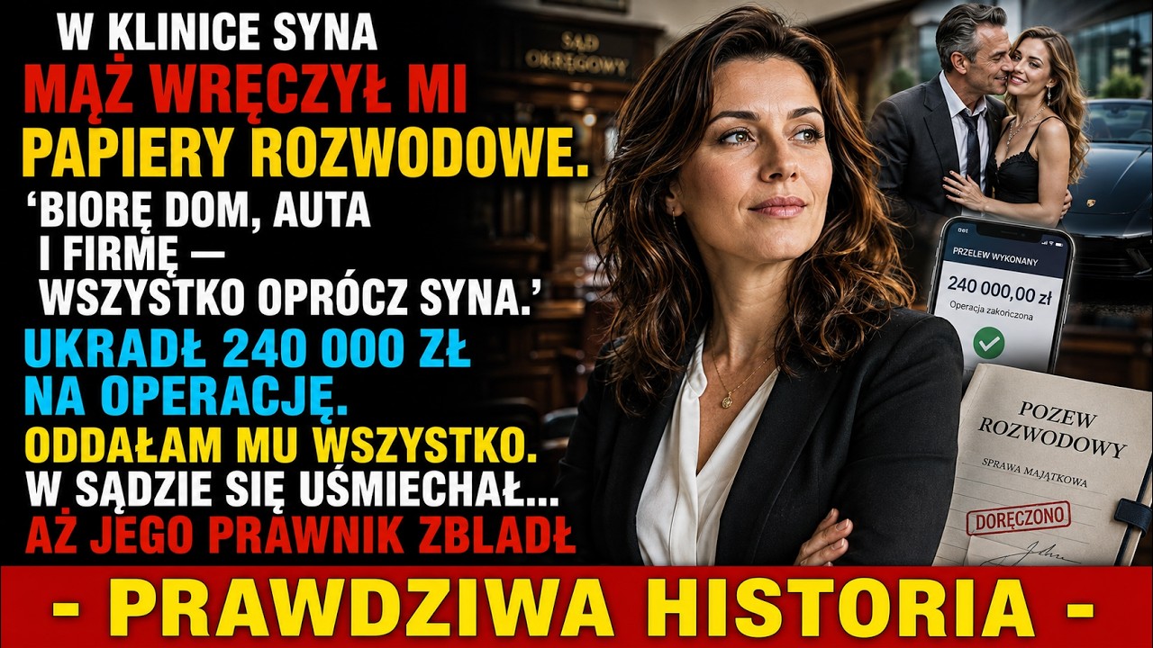Stałam w kuchni, nalewając sobie kawę, kiedy Bartosz powiedział tym swoim gładkim, wyrachowanym tonem, że nasze małżeństwo się skończyło i mam się wyprowadzić w tym tygodniu, bo on ułożył sobie...