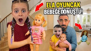 Eli̇f Ela İle Evde Tek Başina Kaldikardeşi̇m Oyuncak Bebeğe Dönüştüpoyraz Eli̇f