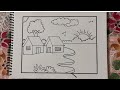 Easy Village Drawing / Sohoj Gramin Chittro