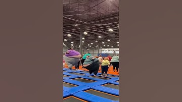 Can you be too fat for a trampoline? #funny #fat #ai #sora